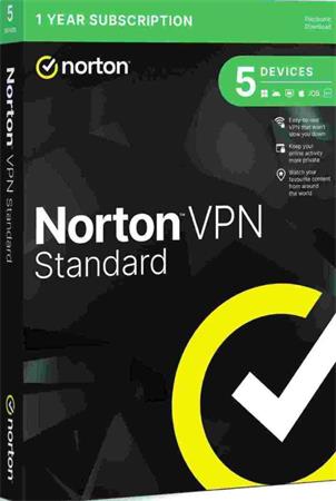 NORTON SECURE VPN Standard 1 uživatel na 5 zařízení na 1 rok