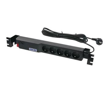 OPTIX ACAR 19" Rozvodný panel 5x230V 1,5U CZ 3m kabel černý
