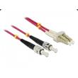 OPTIX LC-ST F/O patch cord 50/125 30m 3mm Duplex OM4 Pink