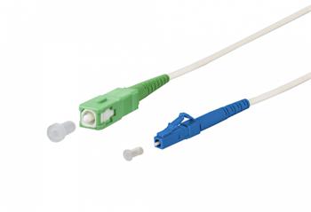 OPTIX SC/APC-LC/UPC patchcord arm. bílý 9/125 7m 3mm B3 LSZH simplex