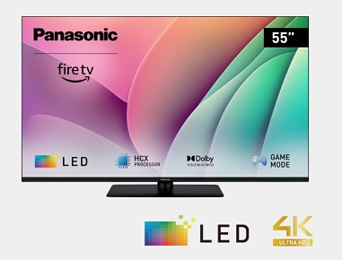 Panasonic TV-55W80AEZ Smart Fire TV, 139cm, 4K, LED, HDR10+, DVB-T2/S2/C