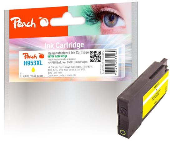 PEACH kompatibilní cartridge HP No. 953XL, Multi-Pack1x ink bk,c,m,y; 1x59ml, 3x27ml, OEM čip