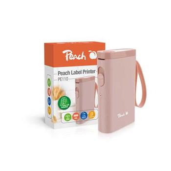 PEACH PE110 - tiskárna samolepících štítků, nabíjecí, růžová