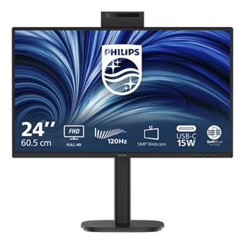 Philips LCD 24B2N3200JH 23,8" IPS/1920x1080@120Hz/4ms/300cd/VGA/HDMI/DP/4xUSB/Webcam/Repro/Pivot/HAS/5 let