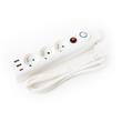 PLATINET FIESTA prodlužovací lišta 3x zásuvka, 3x USB (vč. USB-C), 10 A, 1,5m, typ E, bílá