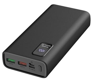 PLATINET POWER BANK 30000mAh Polymer PD 3.0 QC 3.0 LED Screen Black