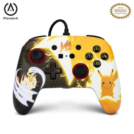 PowerA Enhanced Wired Controller for Nintendo Switch - Pokémon: Pikachu vs. Meowth