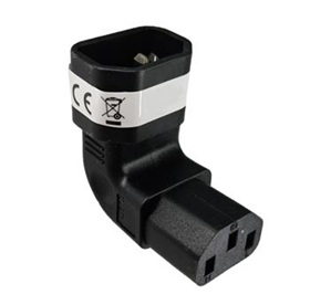 Premium Cord Adaptér vertikálně úhlový IEC C13 female na IEC C14 male, napětí 230V, max.proud 10A