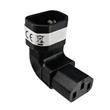 Premium Cord Adaptér vertikálně úhlový IEC C13 female na IEC C14 male, napětí 230V, max.proud 10A