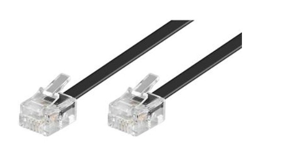 PremiumCord Kabel telefonní rovný 6P4C plug - 6P4C plug 6m - černý