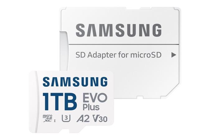 Samsung EVO Plus/micro SDXC/1TB/160MB/s/UHS-I U3 / Class 10/+ Adaptér/Bílá