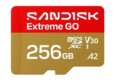 SanDisk Extreme GO MicroSD UHS-I 256GB 240MB/s(R) / 160MB/s(W)