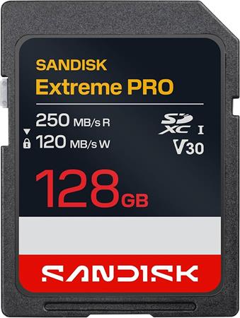 SanDisk Extreme Pro SD UHS-I 128GB SD 250MB/s(R) / 120MB/s(W)