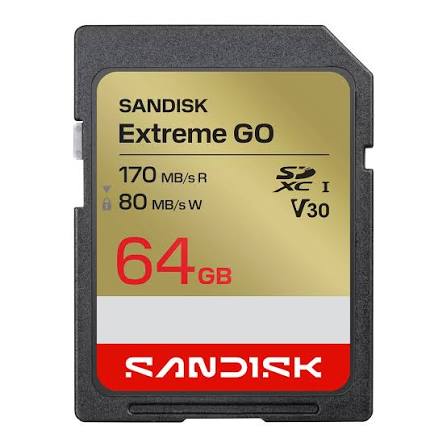 SanDisk Extreme SD UHS-I 64GB SD 170MB/s(R) / 80MB/s(W)