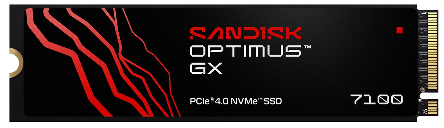 SANDISK OPTIMUS GX 7100 SSD NVMe 1TB PCIe, Gen4, (R:7250, W:6900MB/s)