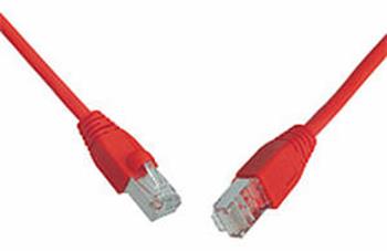 Solarix Patch kabel CAT5E SFTP PVC 1m červený snag-proof C5E-315RD-1MB