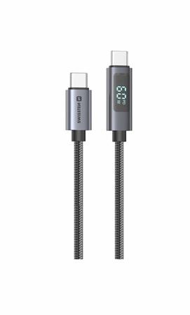 SWISSTEN LCD KABEL USB-C / USB-C 1 M ČERNÝ