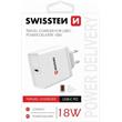 SWISSTEN TRAVEL ADAPTER POWER DELIVERY USB-C 18W