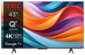 TCL 43T7B SMART TV 43" QLED/4K UHD/Direct LED/3xHDMI/USB/LAN/GoogleTV