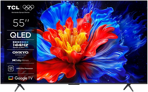 TCL 55P8K SMART TV 55" QLED/4K UHD/Direct LED/144Hz/4xHDMI/USB/LAN/GoogleTV POŠKOZENÁ KRABICE