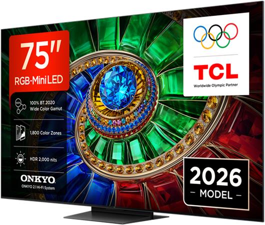 TCL 75RM7L SMART TV 75" QLED/4K UHD/Mini LED/144Hz/4xHDMI/1xUSB/LAN/GoogleTV POŠKOZENÁ KRABICE