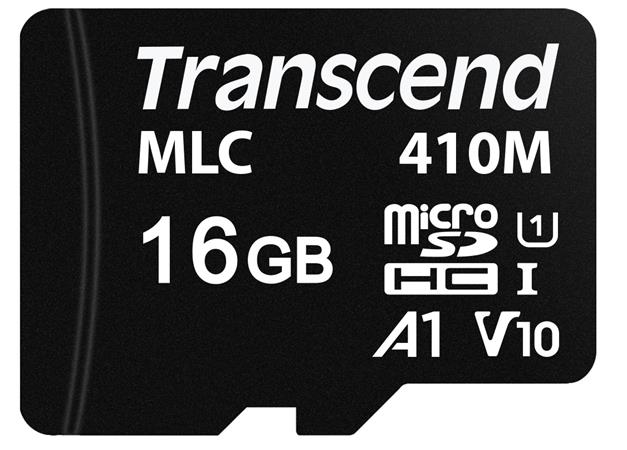 Transcend 16GB microSDHC410M UHS-I U1 (Class 10) A1 V10 MLC průmyslová paměťová karta (bez adaptéru)