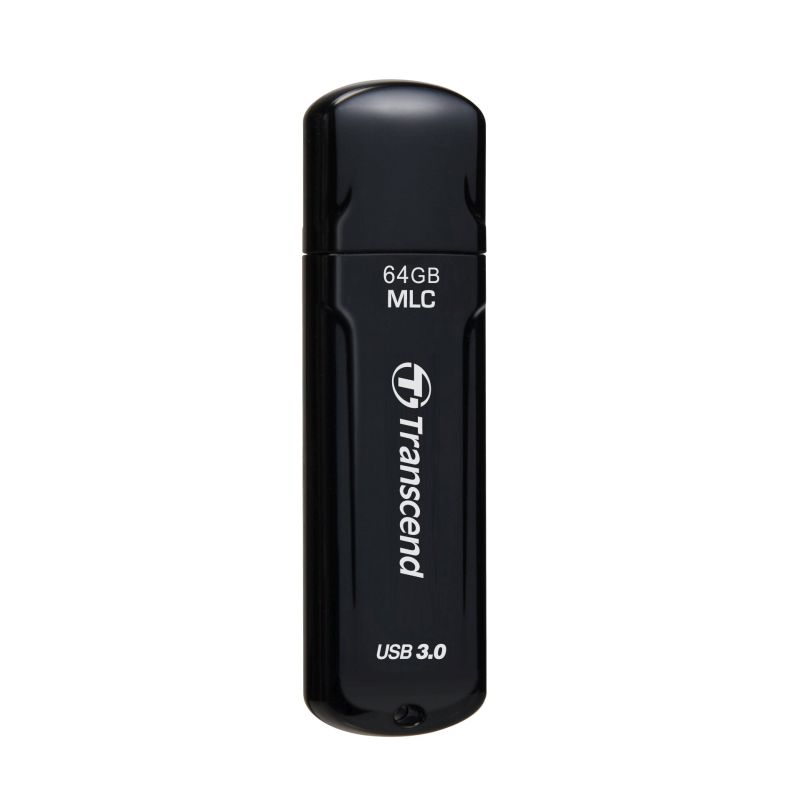 Transcend 64GB JetFlash 750, USB 3.0 flash disk, MLC, LED indikace, černý