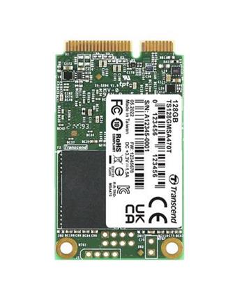TRANSCEND MSA470T 128GB Industrial 3K P/E SSD disk mSATA, SATA III 6Gb/s (3D TLC