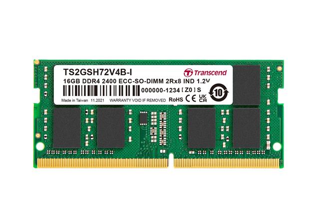 Transcend paměť 16GB Industrial DDR4 3200 ECC-SO-DIMM 2Rx8 IND 1Gx8 CL22 1.2V