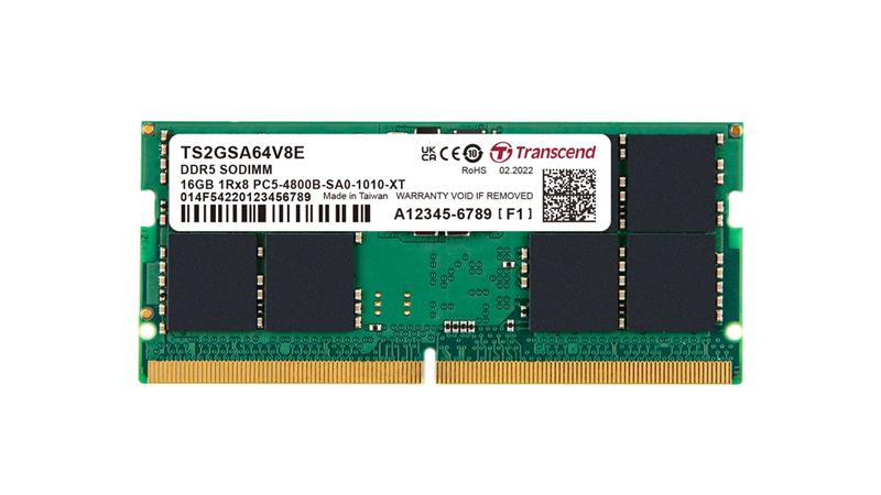 Transcend paměť 16GB SODIMM DDR5 5600 1Rx8 (2Gx8)x8 CL46 1.1V