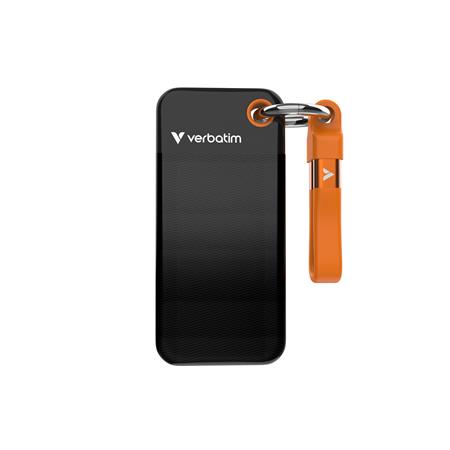 VERBATIM Pocket SSD 2TB, USB-C 3.2 Gen 2, černá/oranžová
