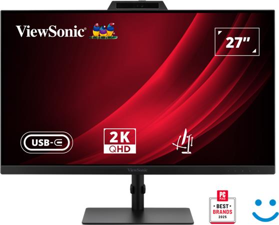 Viewsonic VG2741V-2K 27" IPS/2560x1440@120Hz/4ms/250cd/HDMI/DP/USB/USB-C/Webcam/Repro/Pivot/HAS/VESA