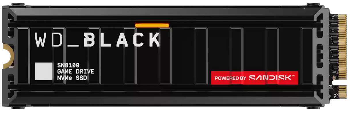 WD BLACK SSD NVMe M.2 8TB PCIe SN8100, PCIe Gen5, (R:14900, W:13200MB/s) s chladičem