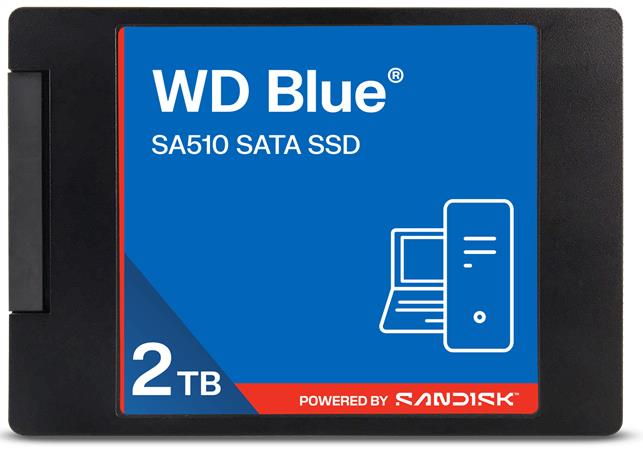 WD BLUE SSD 3D NAND WDS200T5B0A 2TB SA510 SATA/600, (R:560, W:520MB/s), 2.5"