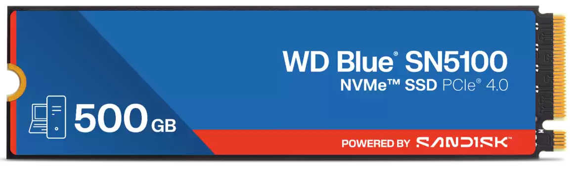 WD BLUE SSD NVMe 500GB WDS500G5B0E PCIe SN5100, Gen4,(R:6600, W:5600MB/s)