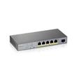 Zyxel GS1350-6HP, 6 Port managed CCTV PoE switch, long range, 60W, 802.3BT (1 year NCC Pro pack license bundled)